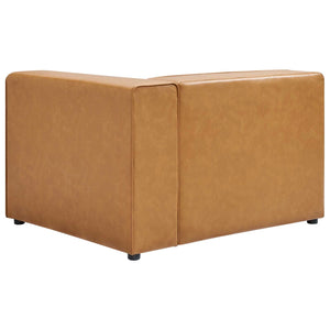 ModwayModway Mingle Vegan Leather Right-Arm Chair EEI-4622 EEI-4622-TAN- BetterPatio.com