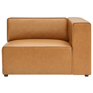 ModwayModway Mingle Vegan Leather Right-Arm Chair EEI-4622 EEI-4622-TAN- BetterPatio.com