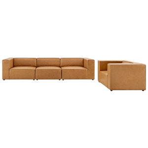 ModwayModway Mingle Vegan Leather Sofa and Armchair Set EEI-4791 EEI-4791-TAN- BetterPatio.com