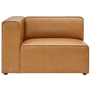 ModwayModway Mingle Vegan Leather Sofa and Ottoman Set EEI-4790 EEI-4790-TAN- BetterPatio.com