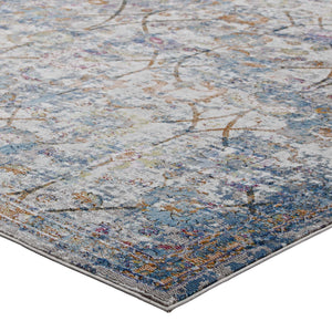 ModwayModway Minu Distressed Floral Lattice 4x6 Area Rug R-1091-46 R-1091B-46- BetterPatio.com