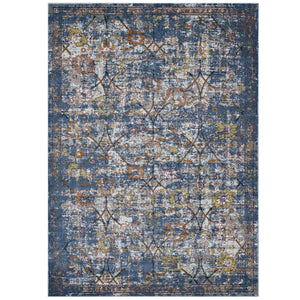 ModwayModway Minu Distressed Floral Lattice 4x6 Area Rug R-1091-46 R-1091C-46- BetterPatio.com