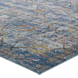 ModwayModway Minu Distressed Floral Lattice 4x6 Area Rug R-1091-46 R-1091C-46- BetterPatio.com