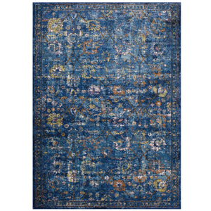 ModwayModway Minu Distressed Floral Lattice 4x6 Area Rug R-1091-46 R-1091D-46- BetterPatio.com