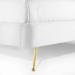 ModwayModway Mira Upholstered Performance Velvet Queen Platform Bed MOD-6131 MOD-6131-WHI- BetterPatio.com