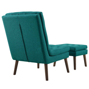 ModwayModway Modify Upholstered Lounge Chair and Ottoman EEI-2988 EEI-2988-TEA- BetterPatio.com