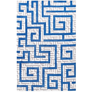 ModwayModway Nahia Geometric Maze 5x8 Area Rug R-1015-58 R-1015A-58- BetterPatio.com