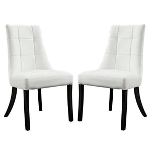 ModwayModway Noblesse Dining Chair Vinyl Set of 2 EEI-1298 EEI-1298-WHI- BetterPatio.com