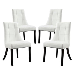 ModwayModway Noblesse Dining Chair Vinyl Set of 4 EEI-1678 EEI-1678-WHI- BetterPatio.com
