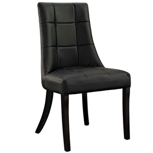 ModwayModway Noblesse Dining Vinyl Side Chair EEI-1039 EEI-1039-BLK- BetterPatio.com