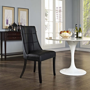 ModwayModway Noblesse Dining Vinyl Side Chair EEI-1039 EEI-1039-BLK- BetterPatio.com