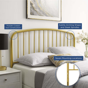 ModwayModway Nova Twin Metal Headboard MOD-6148 MOD-6148-GLD- BetterPatio.com