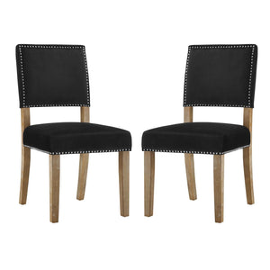 ModwayModway Oblige Dining Chair Wood Set of 2 EEI-3477 EEI-3477-BLK- BetterPatio.com