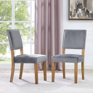 ModwayModway Oblige Dining Chair Wood Set of 2 EEI-3477 EEI-3477-GRY- BetterPatio.com