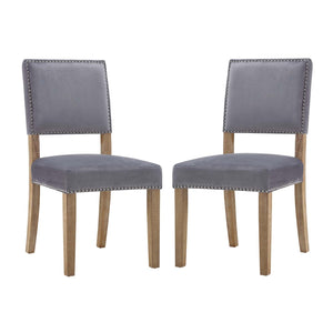 ModwayModway Oblige Dining Chair Wood Set of 2 EEI-3477 EEI-3477-GRY- BetterPatio.com