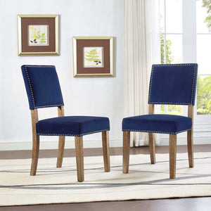 ModwayModway Oblige Dining Chair Wood Set of 2 EEI-3477 EEI-3477-NAV- BetterPatio.com