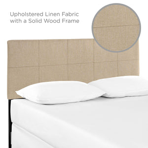 ModwayModway Oliver Queen Upholstered Fabric Headboard MOD-5042 MOD-5042-BEI- BetterPatio.com