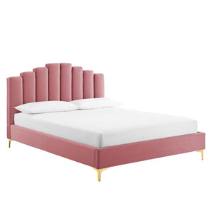 ModwayModway Olivia Queen Performance Velvet Platform Bed MOD-6280 MOD-6280-DUS- BetterPatio.com