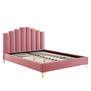 ModwayModway Olivia Queen Performance Velvet Platform Bed MOD-6280 MOD-6280-DUS- BetterPatio.com