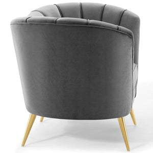 ModwayModway Opportunity Performance Velvet Armchair EEI-3874 EEI-3874-GRY- BetterPatio.com