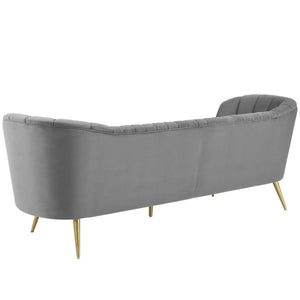 ModwayModway Opportunity Performance Velvet Sofa and Armchair Set EEI-4089 EEI-4089-GRY-SET- BetterPatio.com