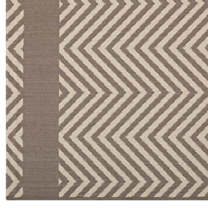 ModwayModway Optica Chevron With End Borders 5x8 Indoor and Outdoor Area Rug R-1141-58 R-1141A-58- BetterPatio.com