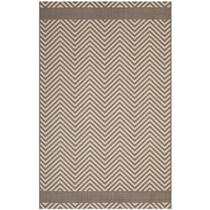 ModwayModway Optica Chevron With End Borders 8x10 Indoor and Outdoor Area Rug R-1141-810 R-1141A-810- BetterPatio.com