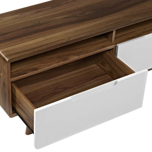 ModwayModway Origin 47" TV Stand EEI-2533 EEI-2533-WAL-WHI- BetterPatio.com