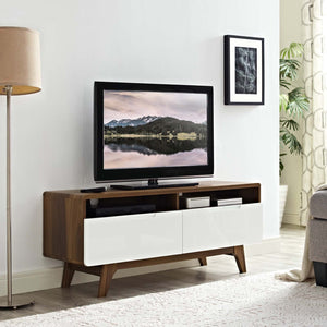 ModwayModway Origin 47" TV Stand EEI-2533 EEI-2533-WAL-WHI- BetterPatio.com