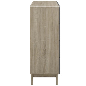 ModwayModway Origin Four-Drawer Chest or Stand MOD-6075 MOD-6075-NAT-GRY- BetterPatio.com