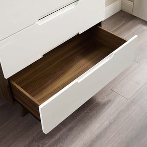 ModwayModway Origin Four-Drawer Chest or Stand MOD-6075 MOD-6075-WAL-WHI- BetterPatio.com