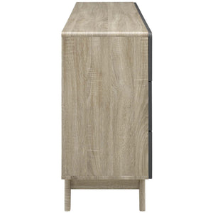 ModwayModway Origin Six-Drawer Wood Dresser or Display Stand MOD-6076 MOD-6076-NAT-GRY- BetterPatio.com
