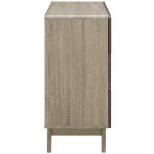 ModwayModway Origin Three-Drawer Chest or Stand MOD-6074 MOD-6074-NAT-GRY- BetterPatio.com
