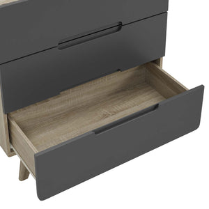 ModwayModway Origin Three-Drawer Chest or Stand MOD-6074 MOD-6074-NAT-GRY- BetterPatio.com