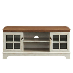 ModwayModway Pacific 47" TV Stand EEI-4657 EEI-4657-WAL-WHI- BetterPatio.com