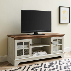 ModwayModway Pacific 47" TV Stand EEI-4657 EEI-4657-WAL-WHI- BetterPatio.com