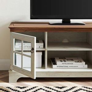 ModwayModway Pacific 47" TV Stand EEI-4657 EEI-4657-WAL-WHI- BetterPatio.com