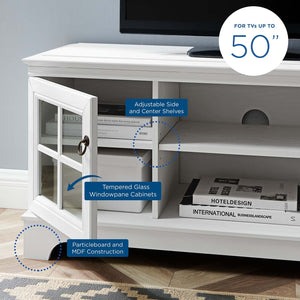 ModwayModway Pacific 47" TV Stand EEI-4657 EEI-4657-WHI- BetterPatio.com