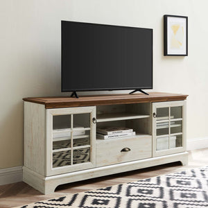 ModwayModway Pacific 59" TV Stand EEI-4585 EEI-4585-WAL-WHI- BetterPatio.com