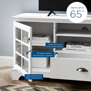 ModwayModway Pacific 59" TV Stand EEI-4585 EEI-4585-WHI- BetterPatio.com