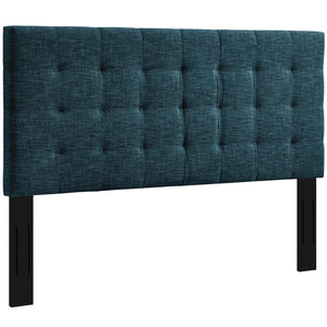 ModwayModway Paisley Tufted Full / Queen Upholstered Linen Fabric Headboard MOD-5852 MOD-5852-AZU- BetterPatio.com