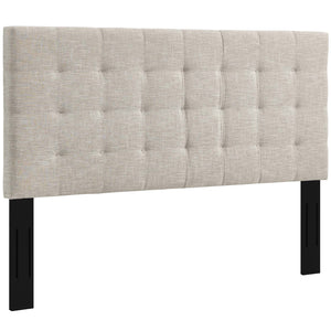 ModwayModway Paisley Tufted Full / Queen Upholstered Linen Fabric Headboard MOD-5852 MOD-5852-BEI- BetterPatio.com