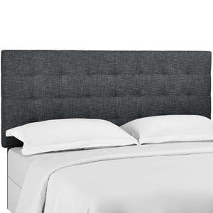 ModwayModway Paisley Tufted Full / Queen Upholstered Linen Fabric Headboard MOD-5852 MOD-5852-GRY- BetterPatio.com