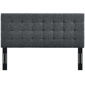 ModwayModway Paisley Tufted Full / Queen Upholstered Linen Fabric Headboard MOD-5852 MOD-5852-GRY- BetterPatio.com