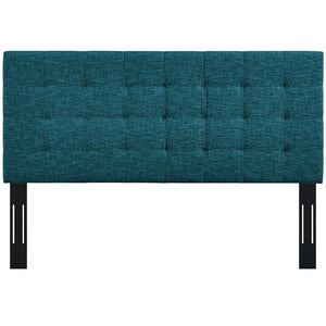 ModwayModway Paisley Tufted Full / Queen Upholstered Linen Fabric Headboard MOD-5852 MOD-5852-TEA- BetterPatio.com