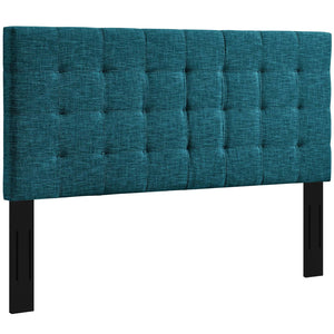 ModwayModway Paisley Tufted Full / Queen Upholstered Linen Fabric Headboard MOD-5852 MOD-5852-TEA- BetterPatio.com