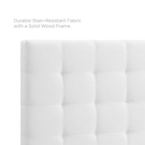 ModwayModway Paisley Tufted Full / Queen Upholstered Linen Fabric Headboard MOD-5852 MOD-5852-WHI- BetterPatio.com