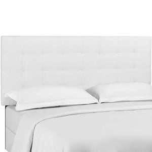 ModwayModway Paisley Tufted Full / Queen Upholstered Linen Fabric Headboard MOD-5852 MOD-5852-WHI- BetterPatio.com