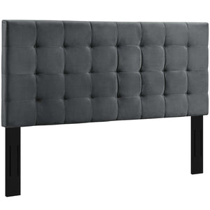 ModwayModway Paisley Tufted King and California King Upholstered Performance Velvet Headboard MOD-5856 MOD-5856-GRY- BetterPatio.com