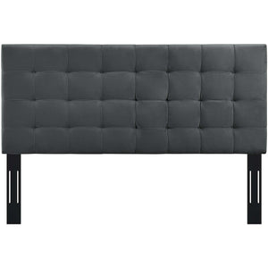 ModwayModway Paisley Tufted King and California King Upholstered Performance Velvet Headboard MOD-5856 MOD-5856-GRY- BetterPatio.com